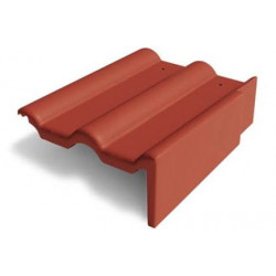 Боковая цементно-песчаная черепица Braas левая (Франкфуртская, красный)